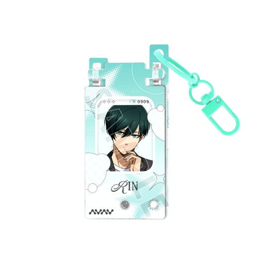TV Anime Blue Lock Newly Drawn Rin Itoshi Monotone Street Fashion ver. Flip Phone Style Acrylic Keychain [NEW]