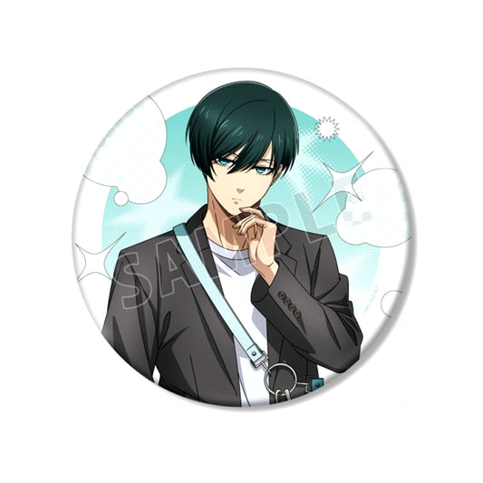 TV Anime Blue Lock Newly Drawn Rin Itoshi Monotone Street Fashion ver. BIG Can Badge (Animate Advance Sale) [NEW]