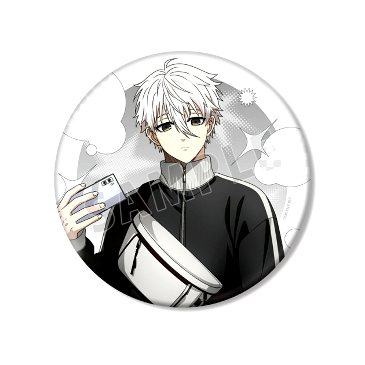 TV Anime Blue Lock Newly Drawn Seishiro Nagi Monotone Street Fashion ver. BIG Can Badge (Animate Advance Sale) [NEW]