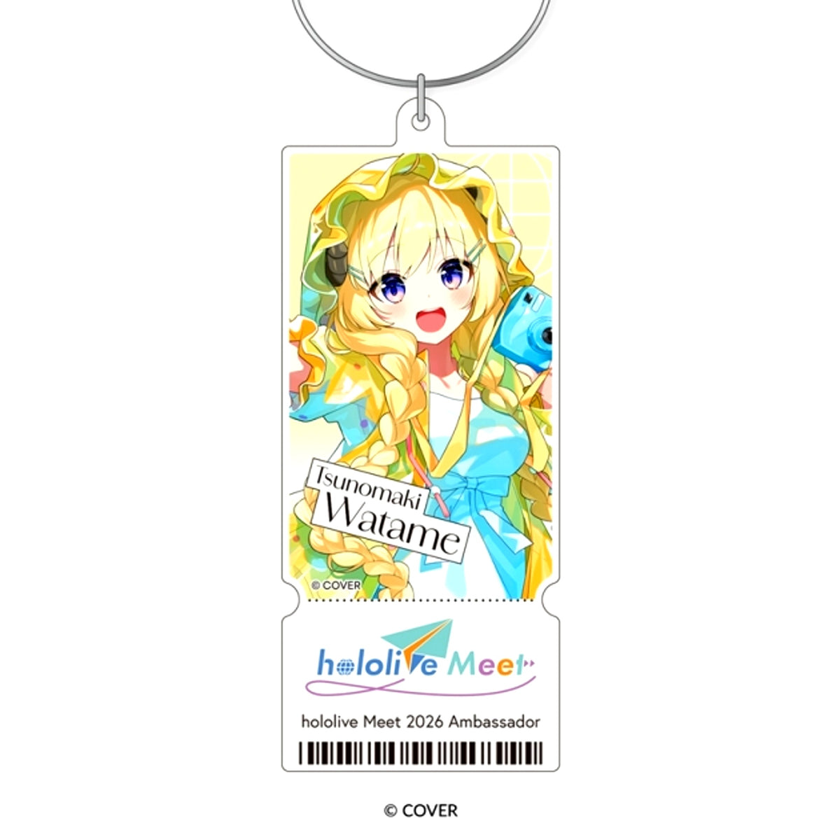 hololive Meet 2026 Acrylic Ticket Keychain Tsunomaki Watame [NEW]