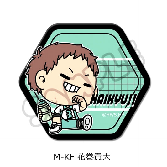 Haikyu!! Hexagonal Button (mochocho) M-KF(Takahiro Hanamaki) Goods - Badge [NEW]
