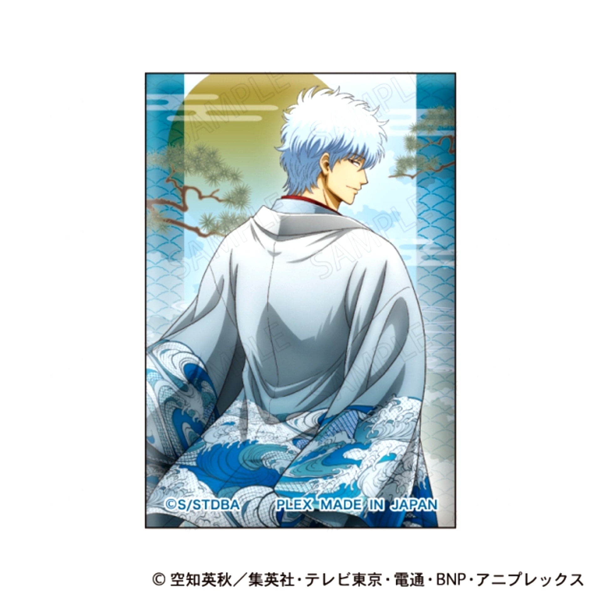 Gintama Square Button Japanese Clothing x Turn Around Ver. A: Gintoki Sakata Goods - Badge [NEW]