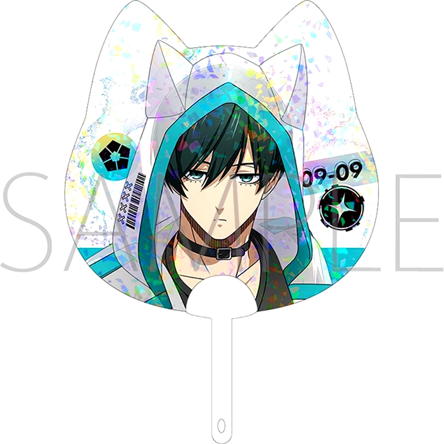 Blue Lock Season 2 Clear Uchiwa Fan / Rin Itoshi Cyber Cat [NEW]