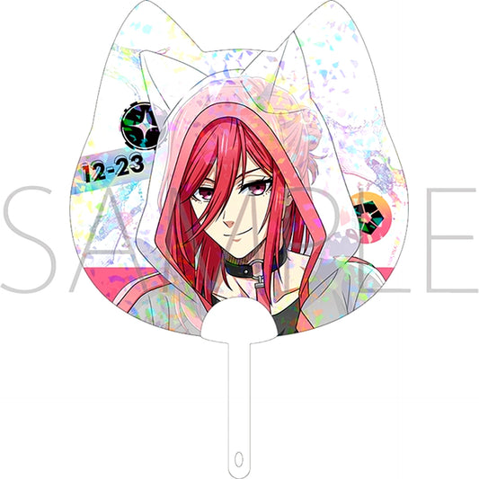 BLUE LOCK Season 2 Clear Uchiwa Fan / Hyoma Chigiri Cyber Cat [NEW]