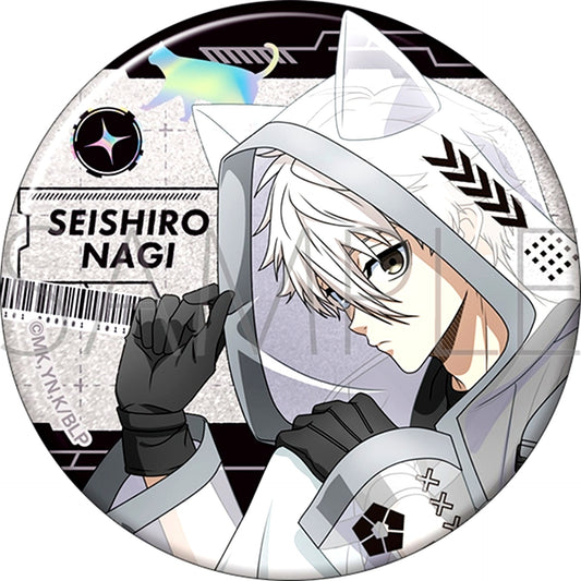 Blue Lock Season 2 Big Glitter Can Badge / Seishiro Nagi Cyber Cat [NEW]