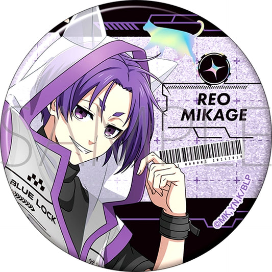 BLUE LOCK Season 2 Big Glitter Can Badge / Reo Mikage Cyber Cat [NEW]