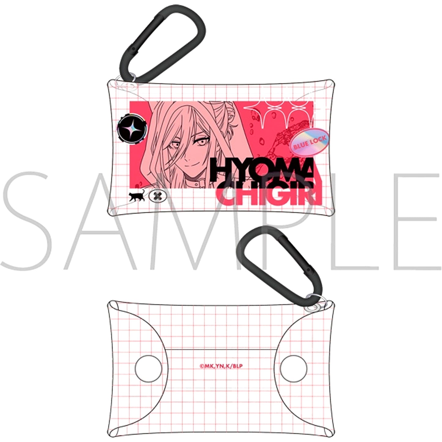 Blue Lock Season 2 Clear Pouch with Carabiner / Hyoma Chigiri Cyber Cat [NEW]