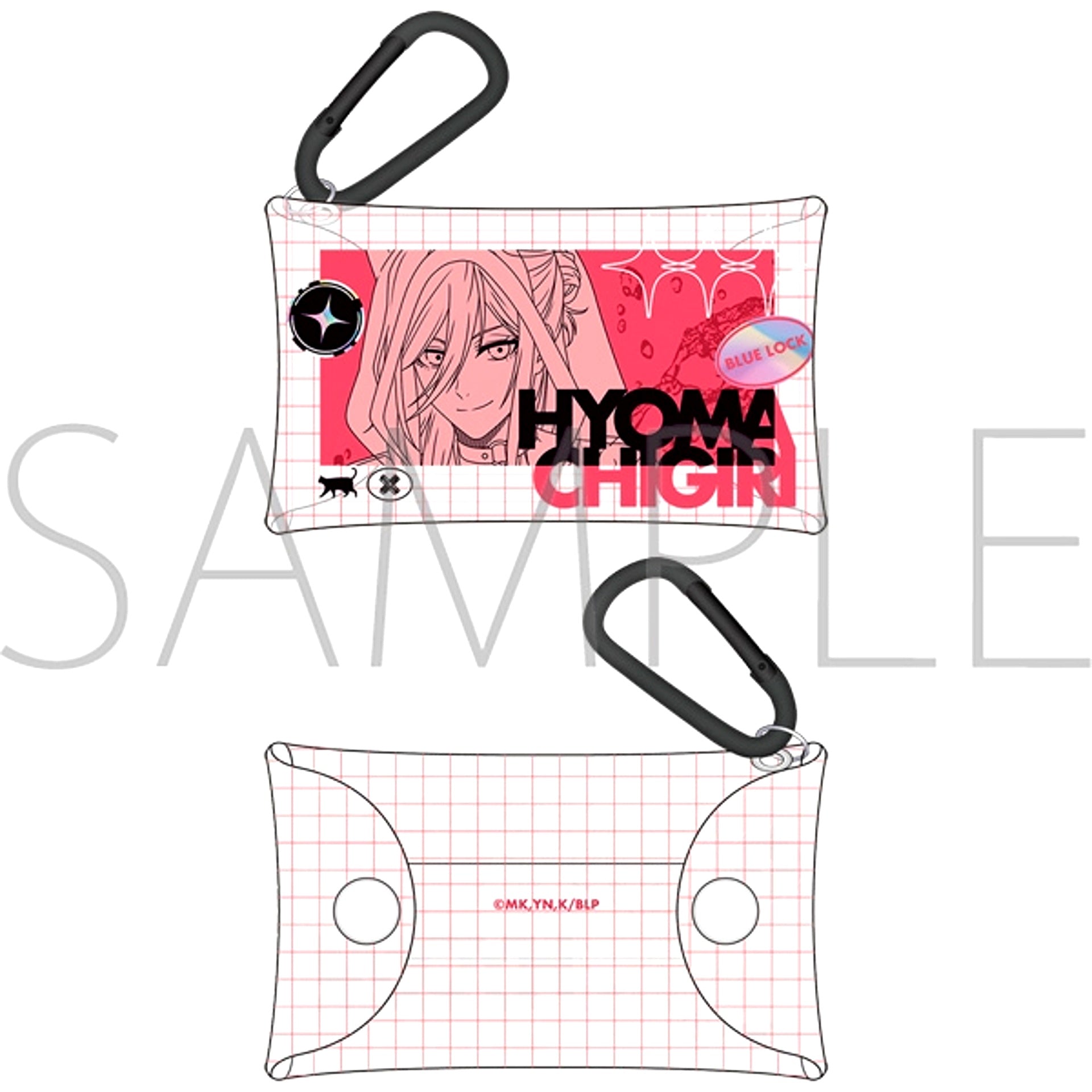 Blue Lock Season 2 Clear Pouch with Carabiner / Hyoma Chigiri Cyber Cat [NEW]