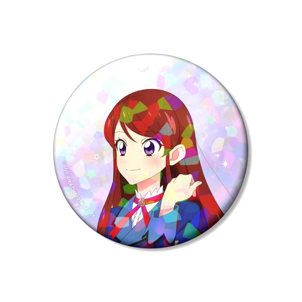 Aikatsu! 10th Story: Mirai e no Starway Newly Drawn Ran Shibuki Walking ver. 75mm Hologram Can Badge [NEW]