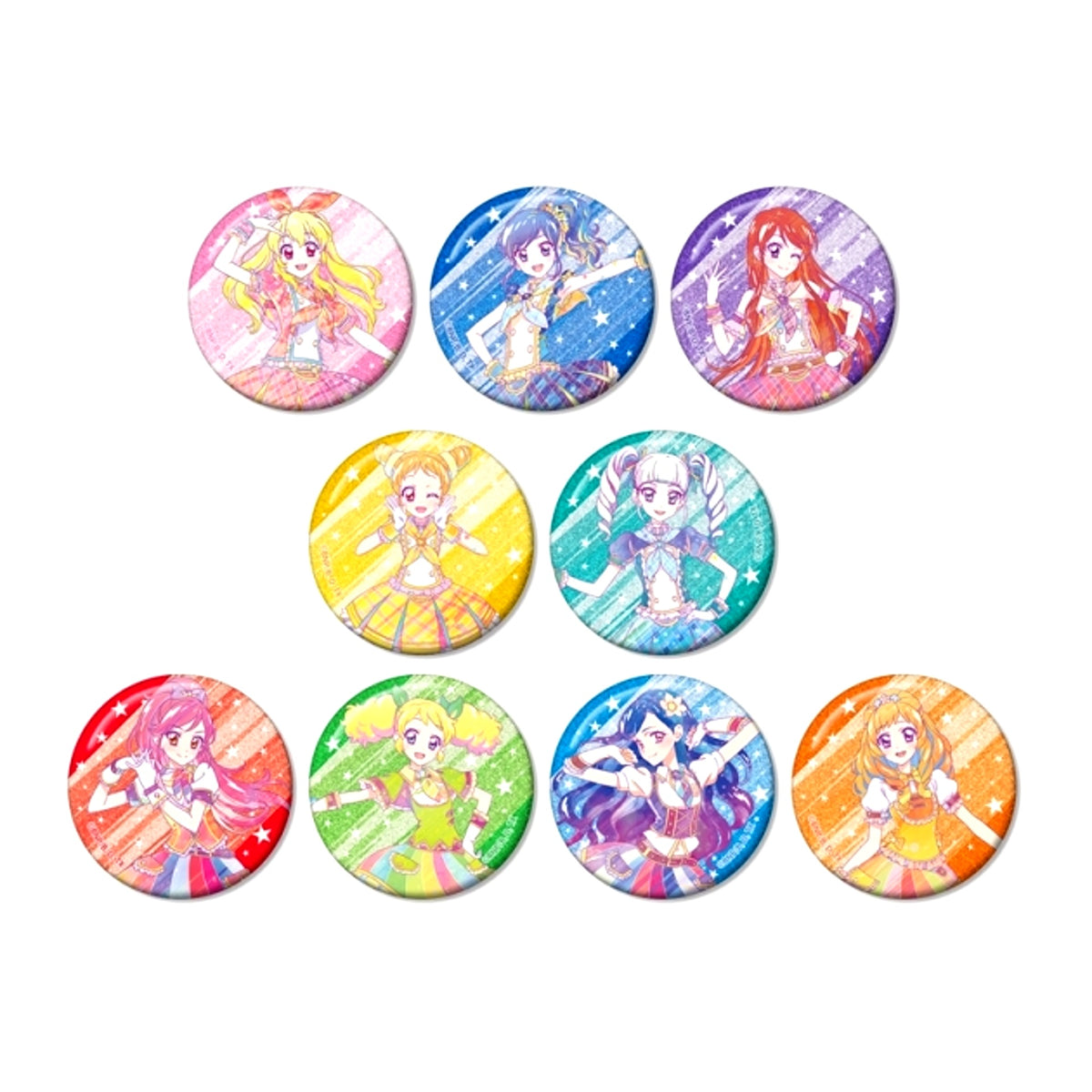 Aikatsu! Trading Ani-Art clear label Glitter Button Goods - Badge with with Benefits Bonus [NEW]