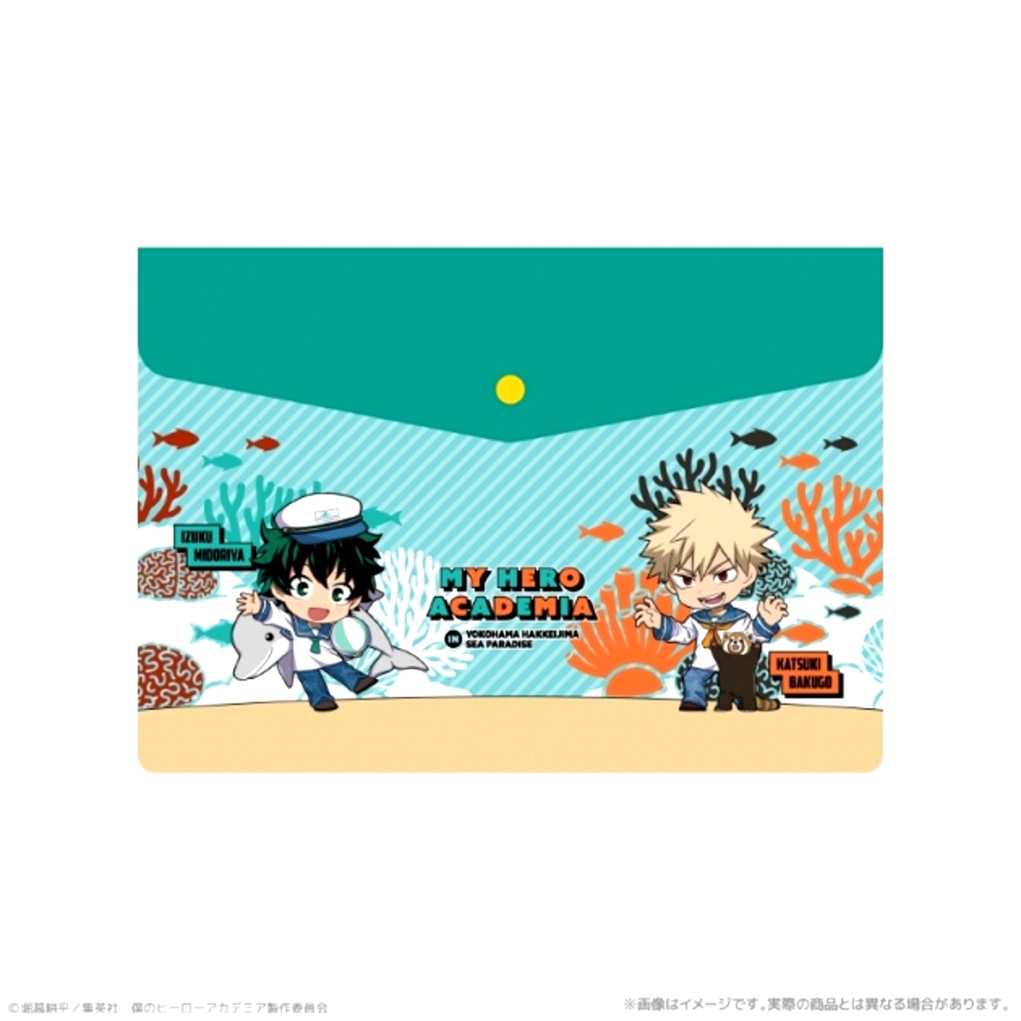 Anime My Hero Academia Envelope Case_Izuku Midoriya & Katsuki Bakugo Together with Sea Creatures PLUS ULTRA [NEW]