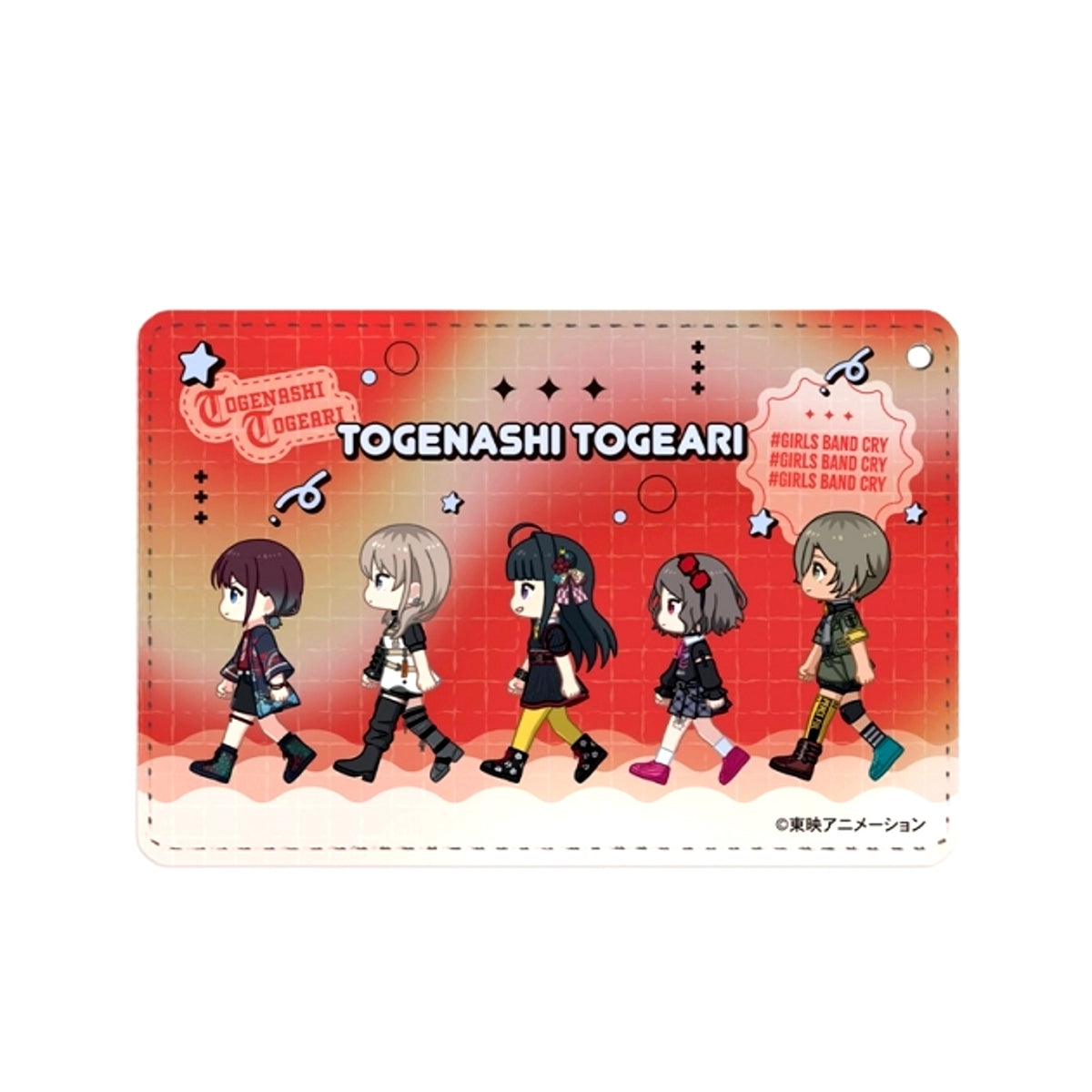 Girls Band Cry Togenashi Togeari Chibitoko 1-Pocket Pass Case [NEW]