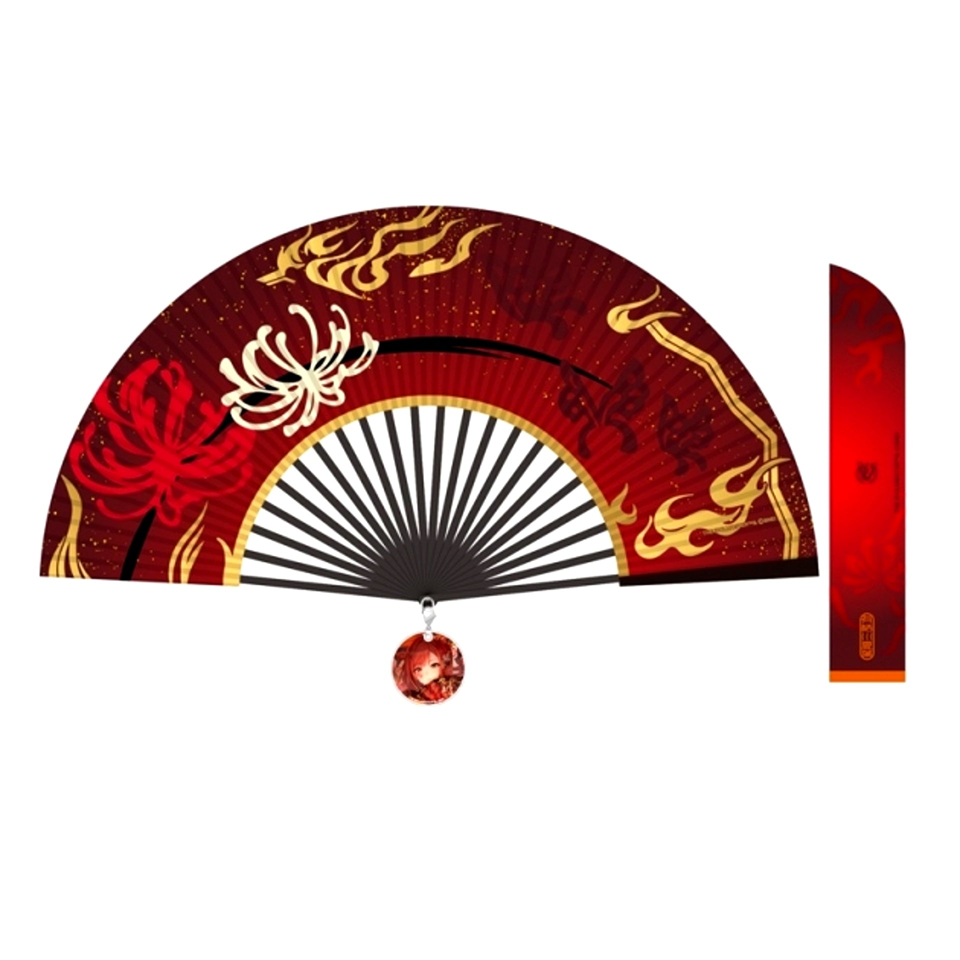 THE IDOLM@STER SHINY COLORS Song for Prism Sanka / Benibana Folding Fan with Acrylic Charm (Natsuha Arisugawa) [NEW]