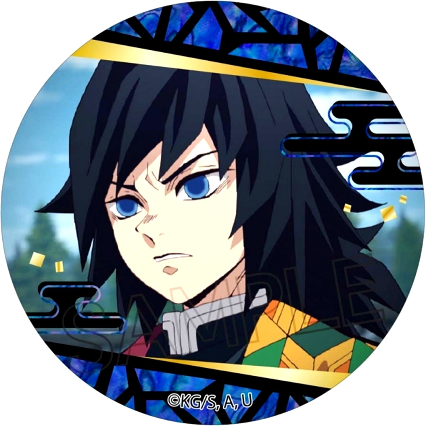 Demon Slayer: Kimetsu no Yaiba Raden Style Series Button Giyu Tomiokau Goods - Badge Resale [NEW]