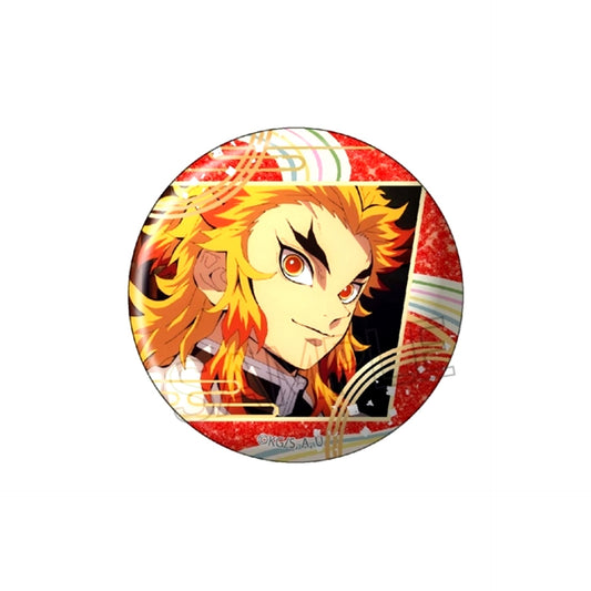 Demon Slayer: Kimetsu no Yaiba Glitter Button Vol.4 Kyojuro Rengoku Goods - Badge [NEW]