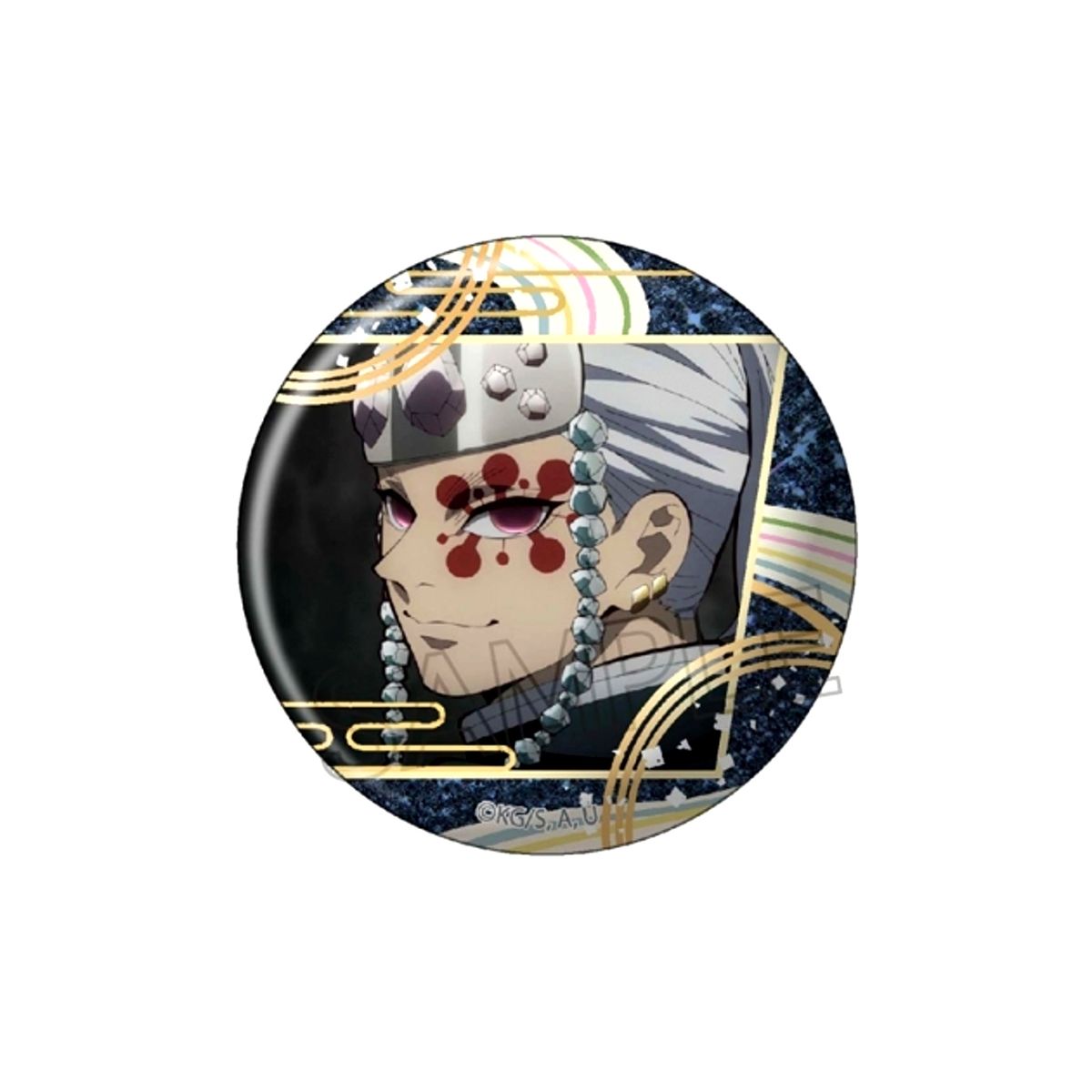 Demon Slayer: Kimetsu no Yaiba Glitter Button Vol.4 Tengen Uzui Goods - Badge [NEW]