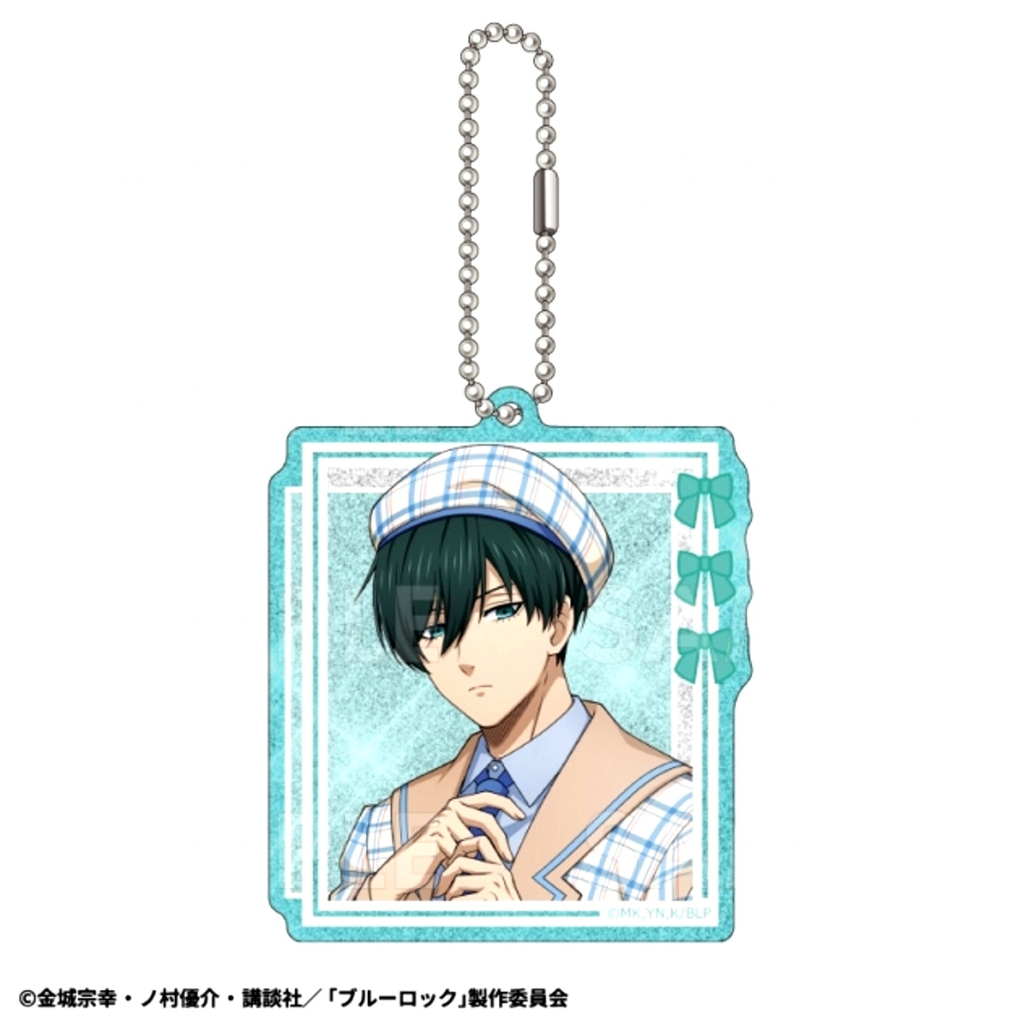 TV Anime Blue Lock Check Sailor Style Glitter Acrylic Keychain (Rin Itoshi) [NEW]