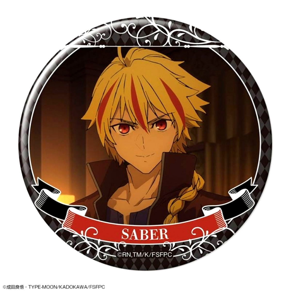 TV Anime Fate/strange Fake Button Ver.2 Design 02 (Saber /A) Goods - Badge [NEW]