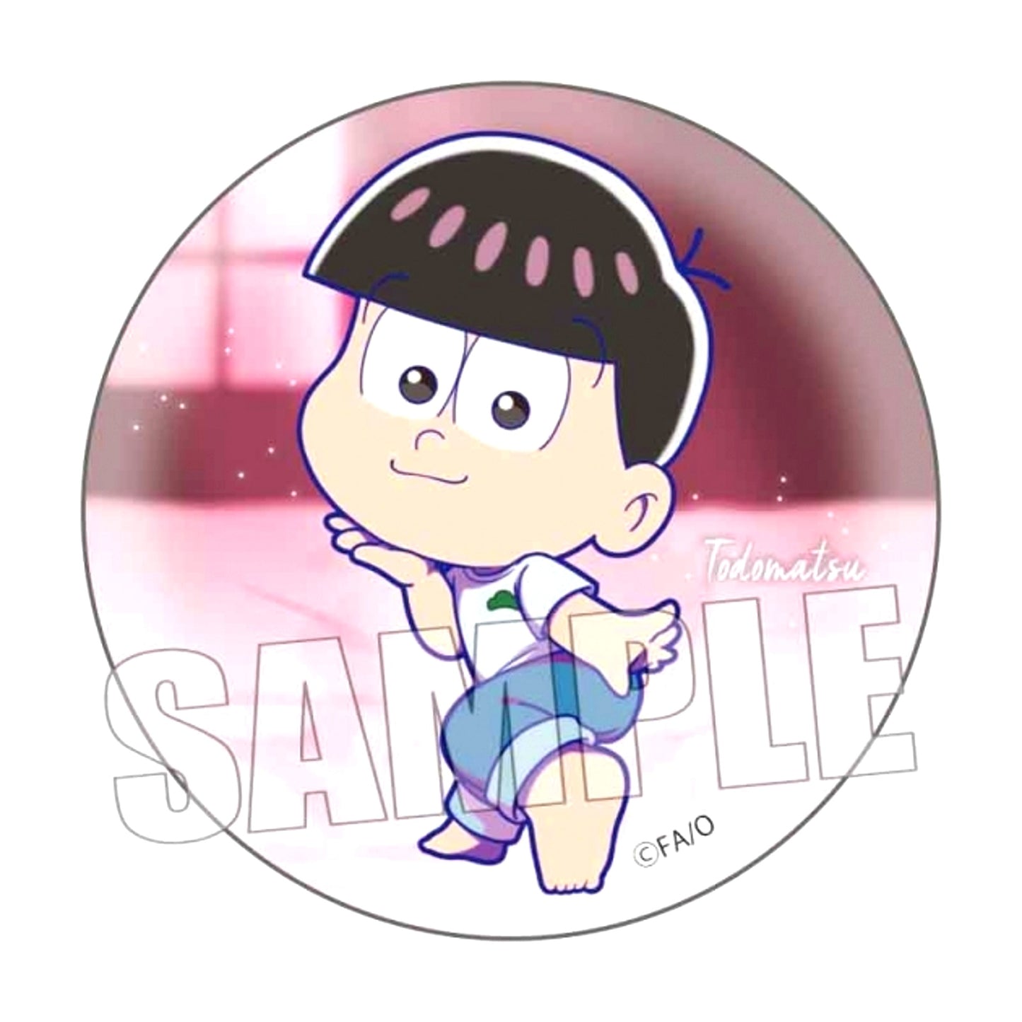Osomatsu-san Can Badge Todomatsu (Barefoot) (Animate Advance Sale) [NEW]