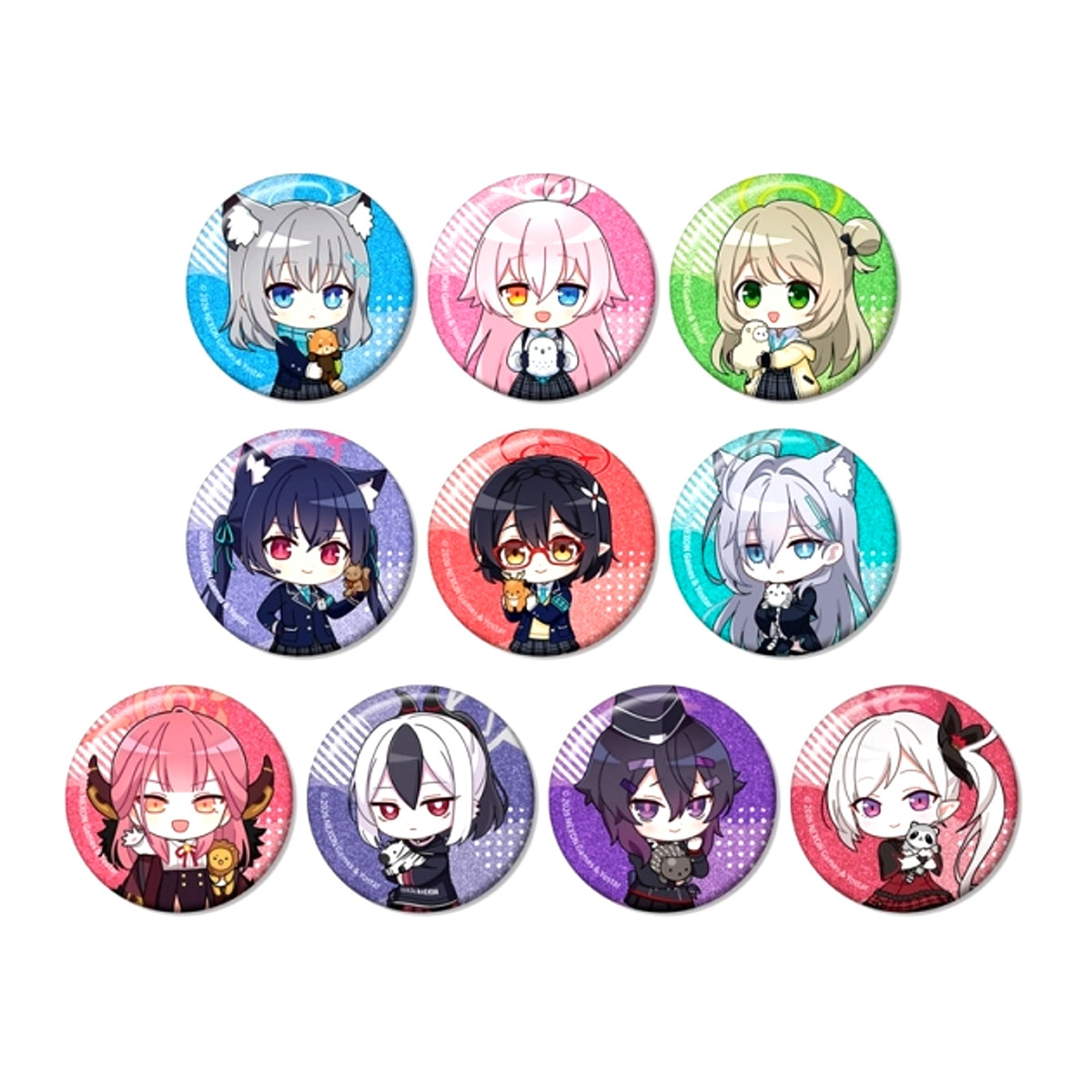 Blue Archive Trading Chibi Chara Glitter Button Goods - Badge with with Benefits Bonus [NEW]