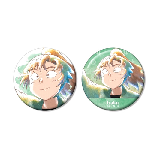 Nintama Rantaro Isaku Zenpoji Ani-Art aqua label Part 3 Set of 2 Buttons Goods - Badge [NEW]