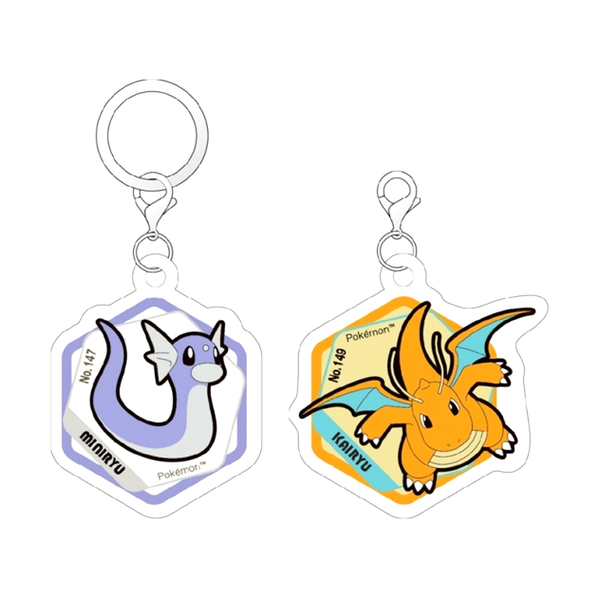 Pokemon Acrylic Marker Charm Set vol.5 Dratini & Dragonite [NEW]