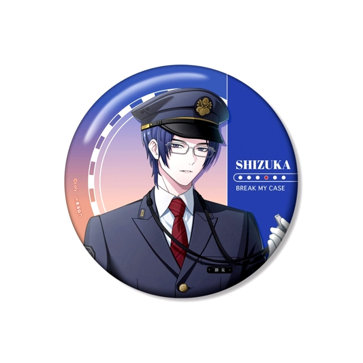 Break My Case Newly Drawn Shizuka Setsumi Station Attendant ver. 100mm Can Badge [NEW]