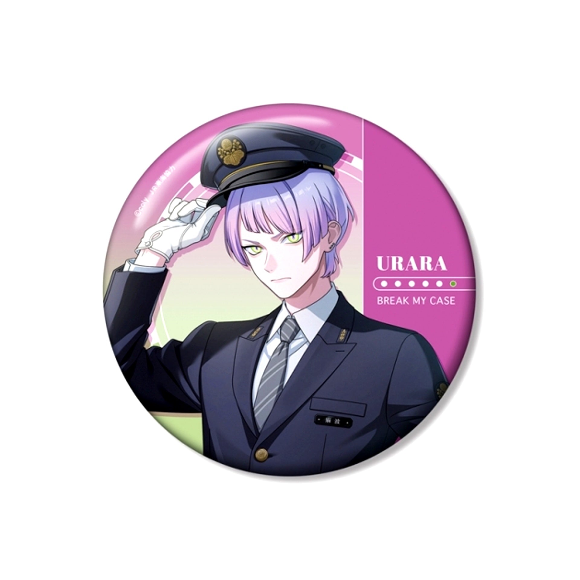 Break My Case Newly Drawn Rei Asanami Station Attendant ver. 100mm Can Badge [NEW]