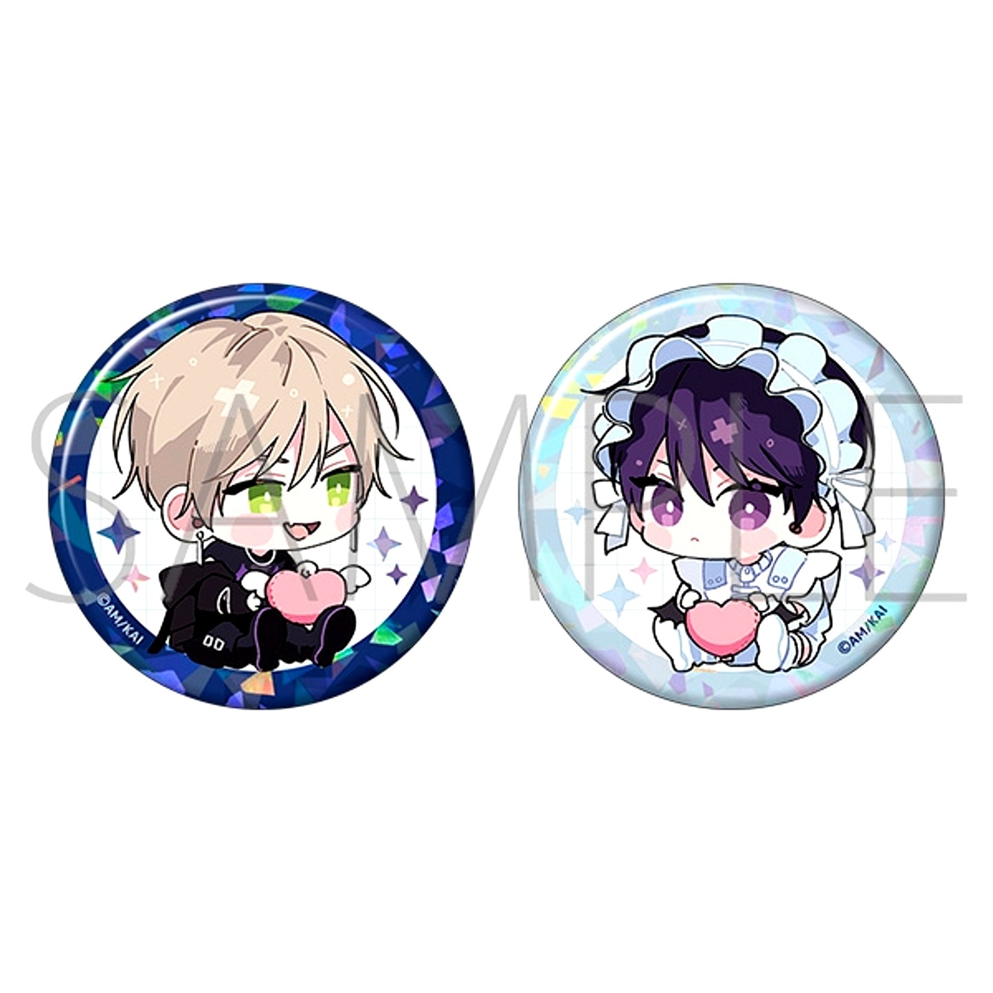 I Want You to Love Me to the Inside. Hologram Button Set / Mini Character Goods - Badge [NEW]