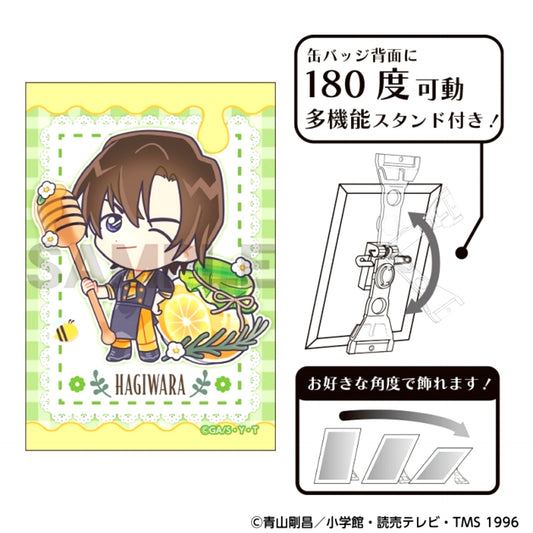 Detective Conan Art Can Badge Hagiwara Kenji Chara Peco Honey [NEW]