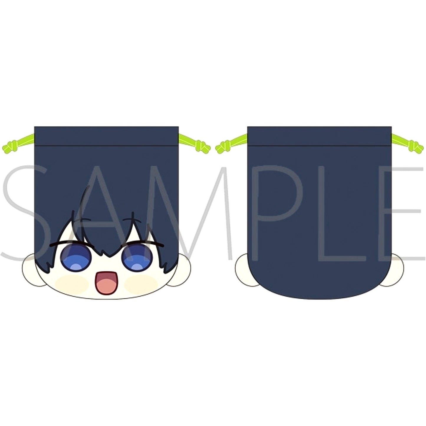 Blue Lock Season 2 Face Drawstring Pouch / Yoichi Isagi Maruhope Friends [NEW]