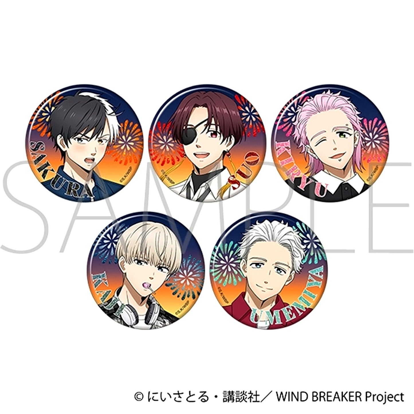 WIND BREAKER Glitter Character Badge Collection / Hanabi Goods - Badge [NEW]