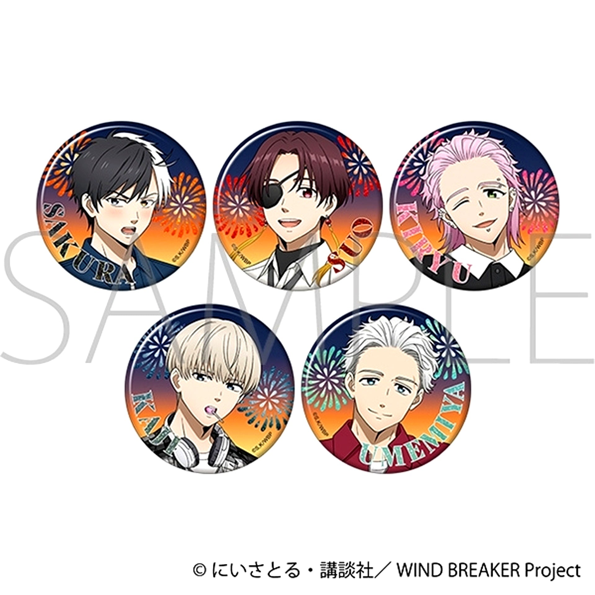 WIND BREAKER Glitter Character Badge Collection / Hanabi Goods - Badge [NEW]