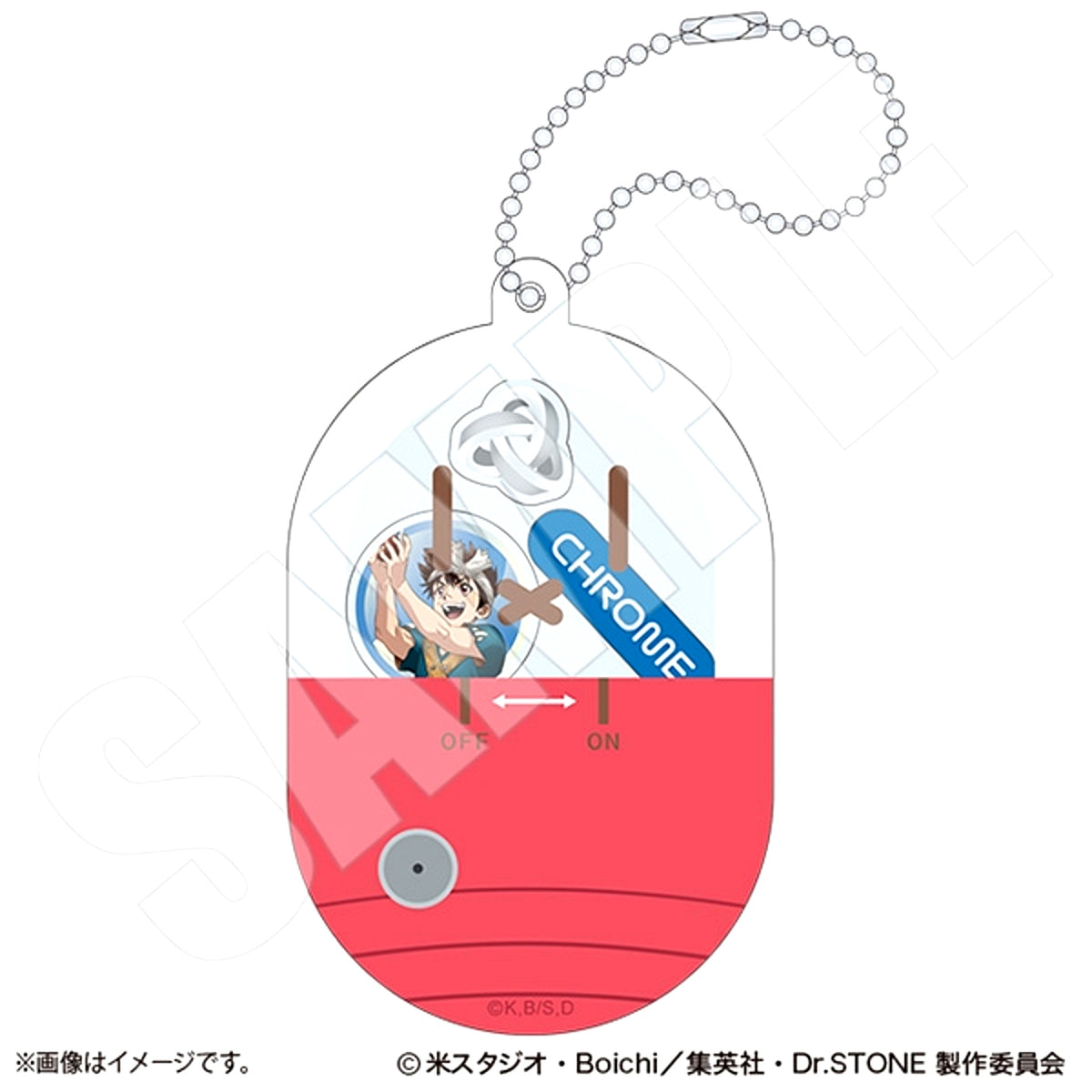 Dr.STONE Shaka Shaka Acrylic Keychain Together with Why-Man ver. Chrome [NEW]