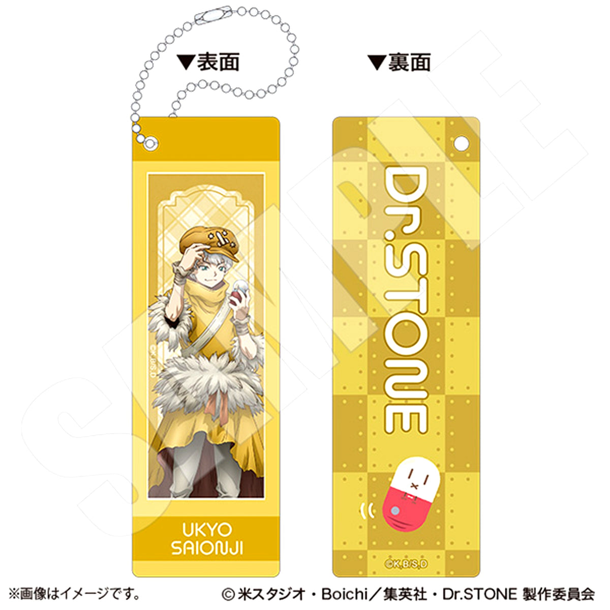 Dr.STONE Photo Gray Keychain Together with Why-Man ver. Ukyo Saionji [NEW]