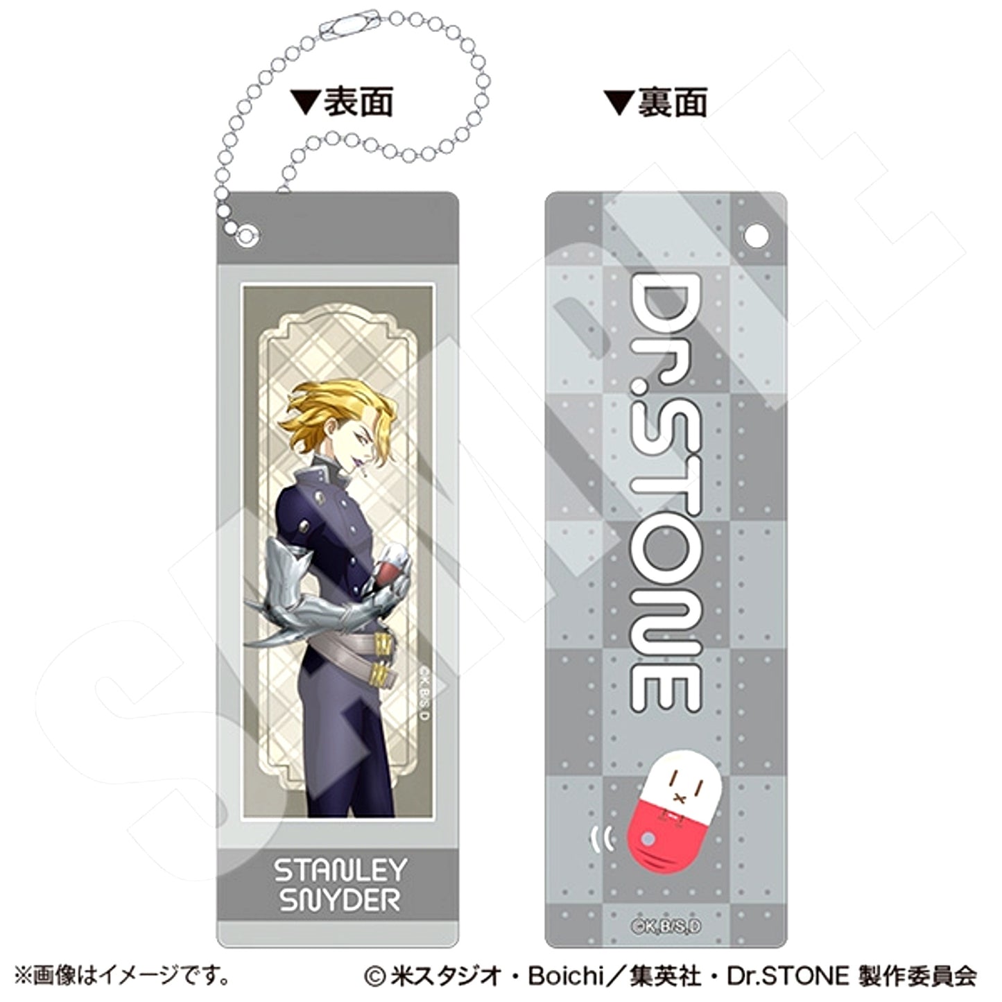 Dr.STONE Photo Gray Keychain Together with Why-Man ver. Stanley Snyder [NEW]
