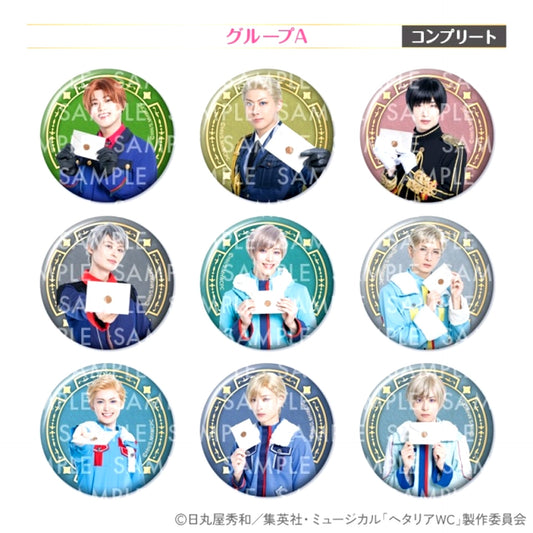 Musical Hetalia 10th Anniversary Glitter Button Complete Set A Goods - Bache Resale [NEW]