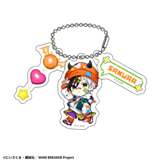 WIND BREAKER [Debi Deco Parka] Chibi Character ver. Acrylic Keychain (Haruka Sakura) [NEW]