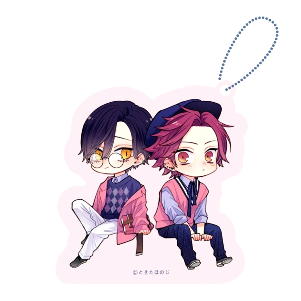 Neko wa Neko Rashiku Are Acrylic Block Charm PINK/NAVY TRAD. CLUB ver. [NEW]