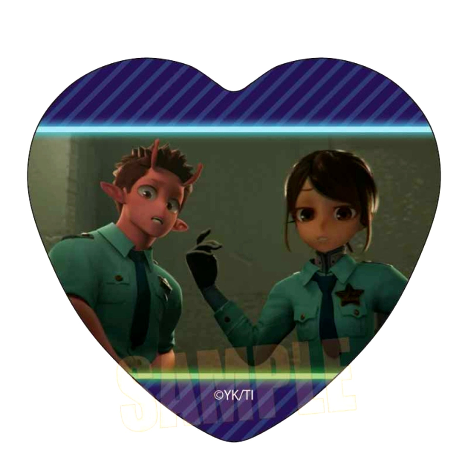 Anime "Galaxy Express Milky Subway: Local Train Bound for the Theater" Memories Heart Can Badge Ryoko & Asami [NEW]