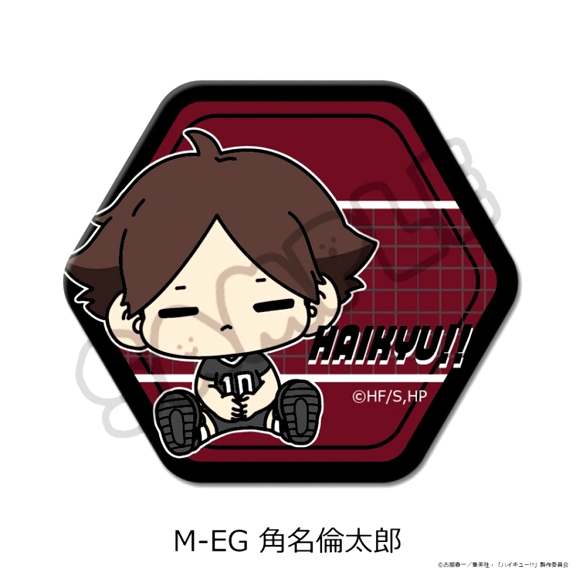 Haikyu!! Part 11 Hexagonal Button (mochocho) M-EG(Rintaro Suna) Goods - Bache [NEW]
