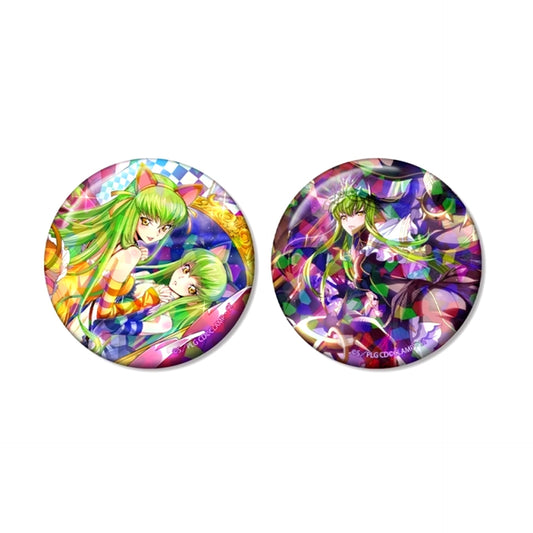 Code Geass: Lelouch of the Rebellion Lost Stories C.C. Hologram Can Badge 2pcs Set ver.B [NEW]
