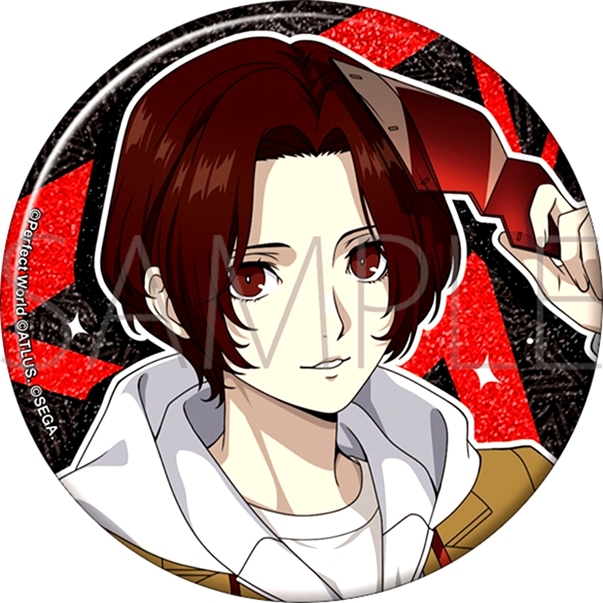 Persona 5: The Phantom X Glitter Button / Protagonist Goods - Badge [NEW]