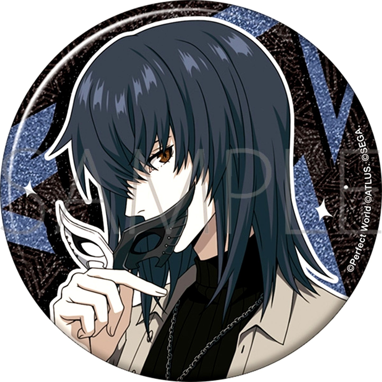 Persona 5: The Phantom X Glitter Button / Seiji Shiratori Goods - Badge [NEW]