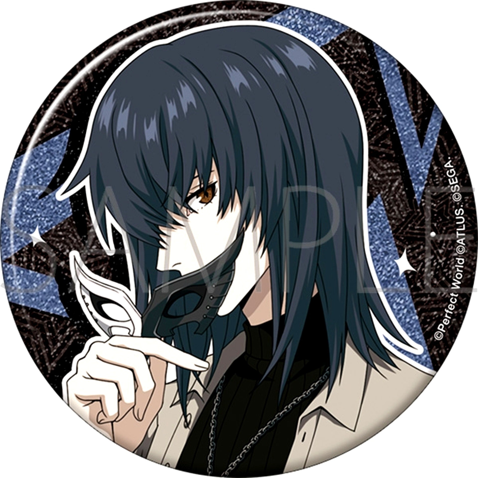 Persona 5: The Phantom X Glitter Button / Seiji Shiratori Goods - Badge [NEW]