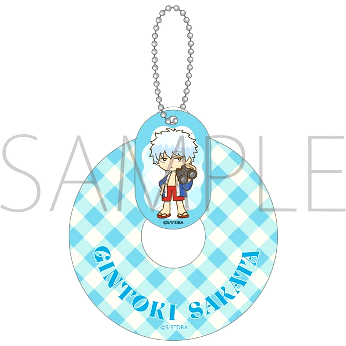 Gintama Float Ring Acrylic Keychain / Gintoki Sakata Swimming Pool Goods - Keychain [NEW]