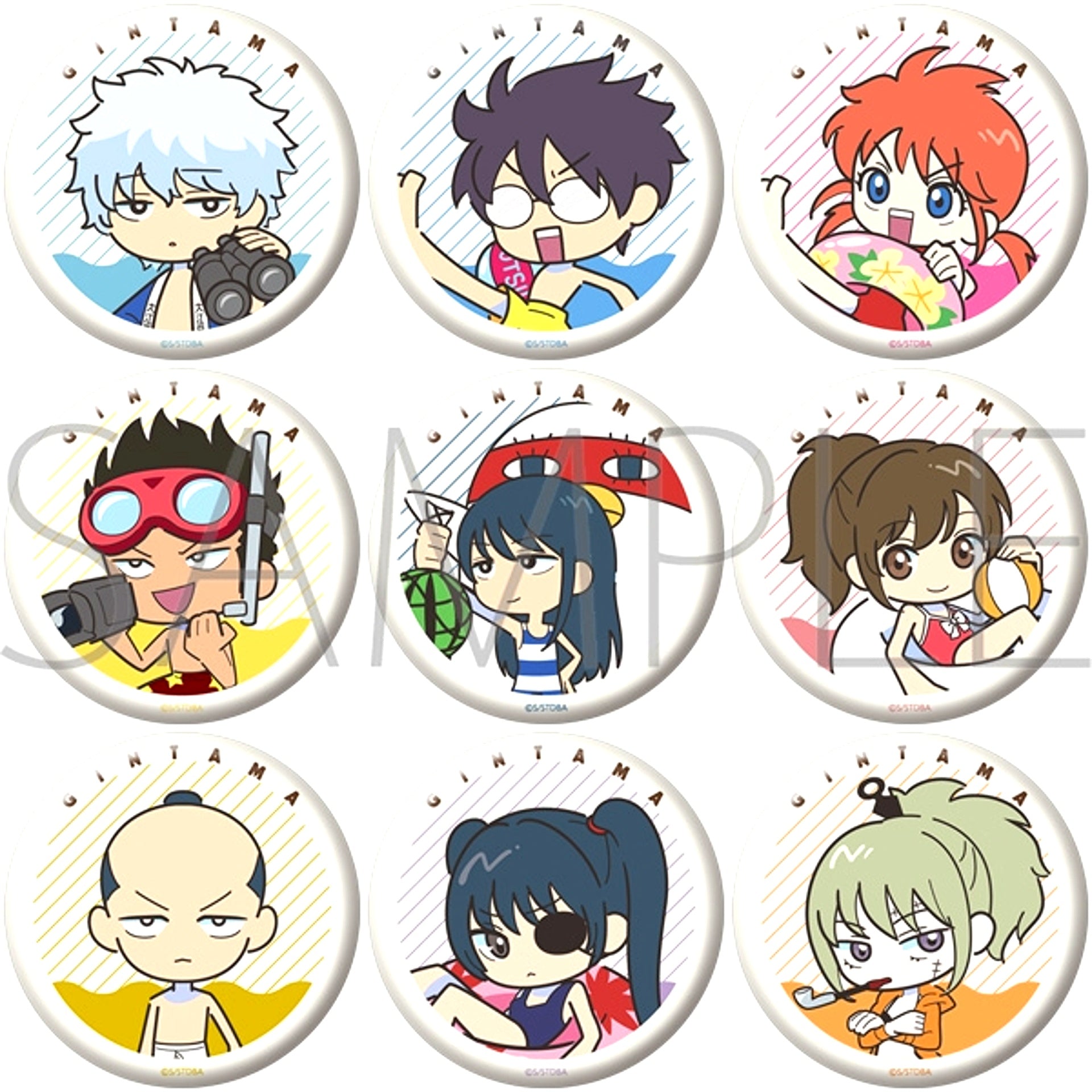 Gintama Chara Badge Collection / Swimming Pool Goods - Bache [NEW]