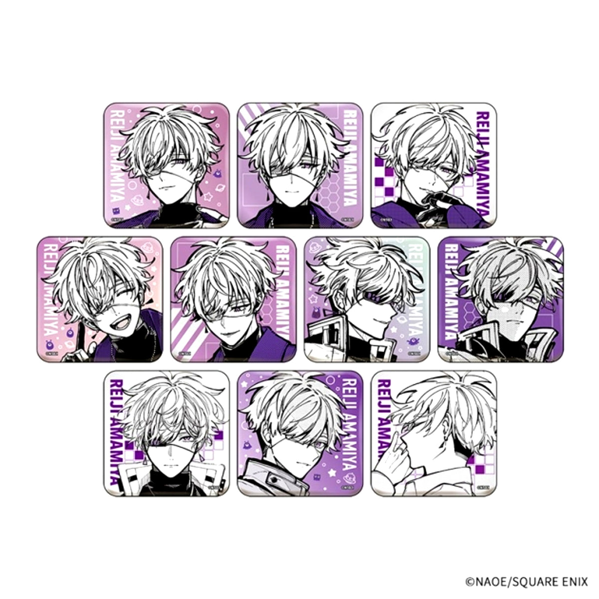 Tokyo Aliens Trading Metal Square Button Reiji Amemiya Goods - Badge [NEW]