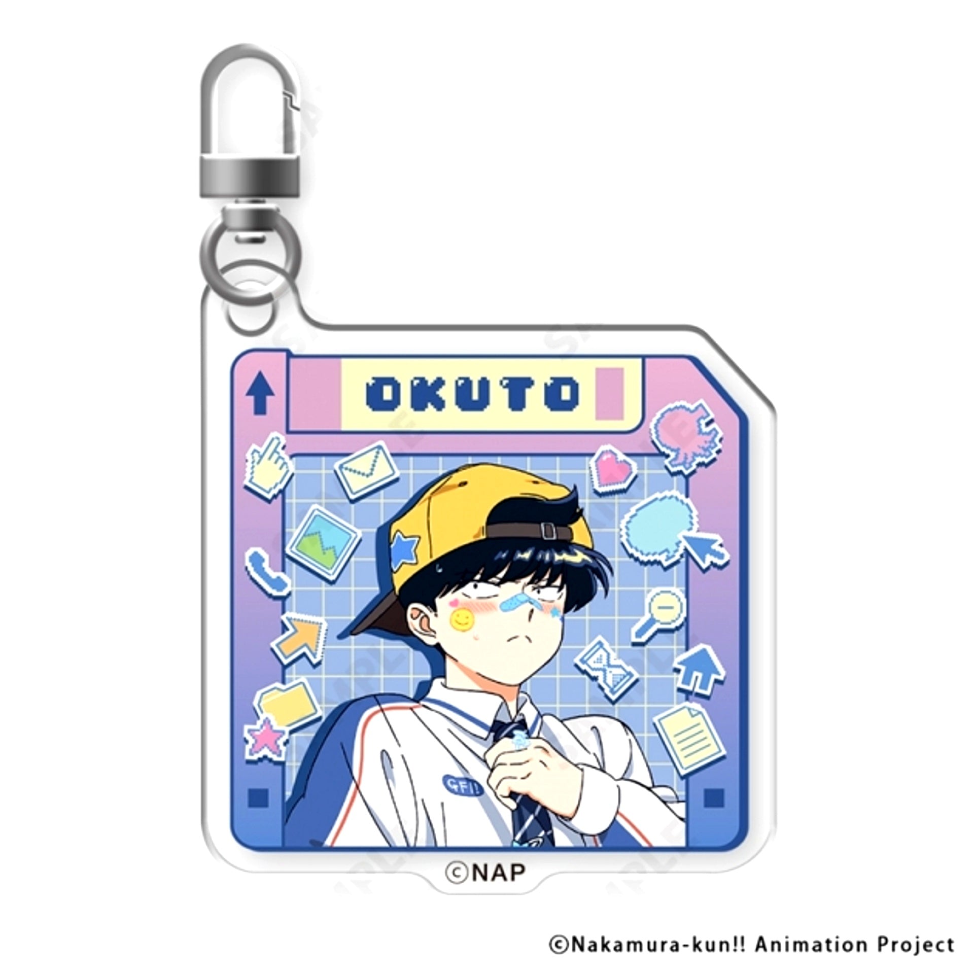 TV Anime Go For It, Nakamura-kun!! Acrylic Keychain 1. Okuto Nakamura [Y2K Decora] [NEW]