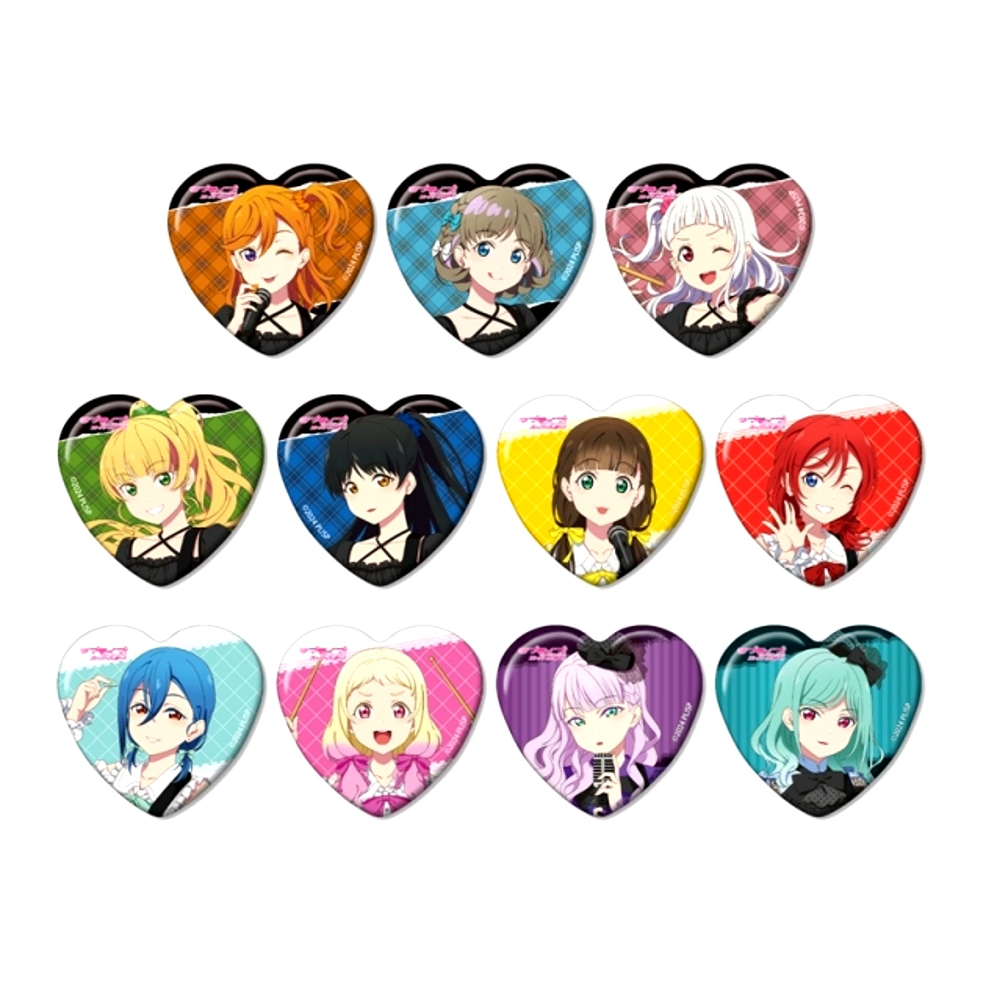 Love Live! Superstar!! Newly Drawn Band ver. Trading Heart Shaped Button Goods - Bache with with Benefits Bonus [NEW]